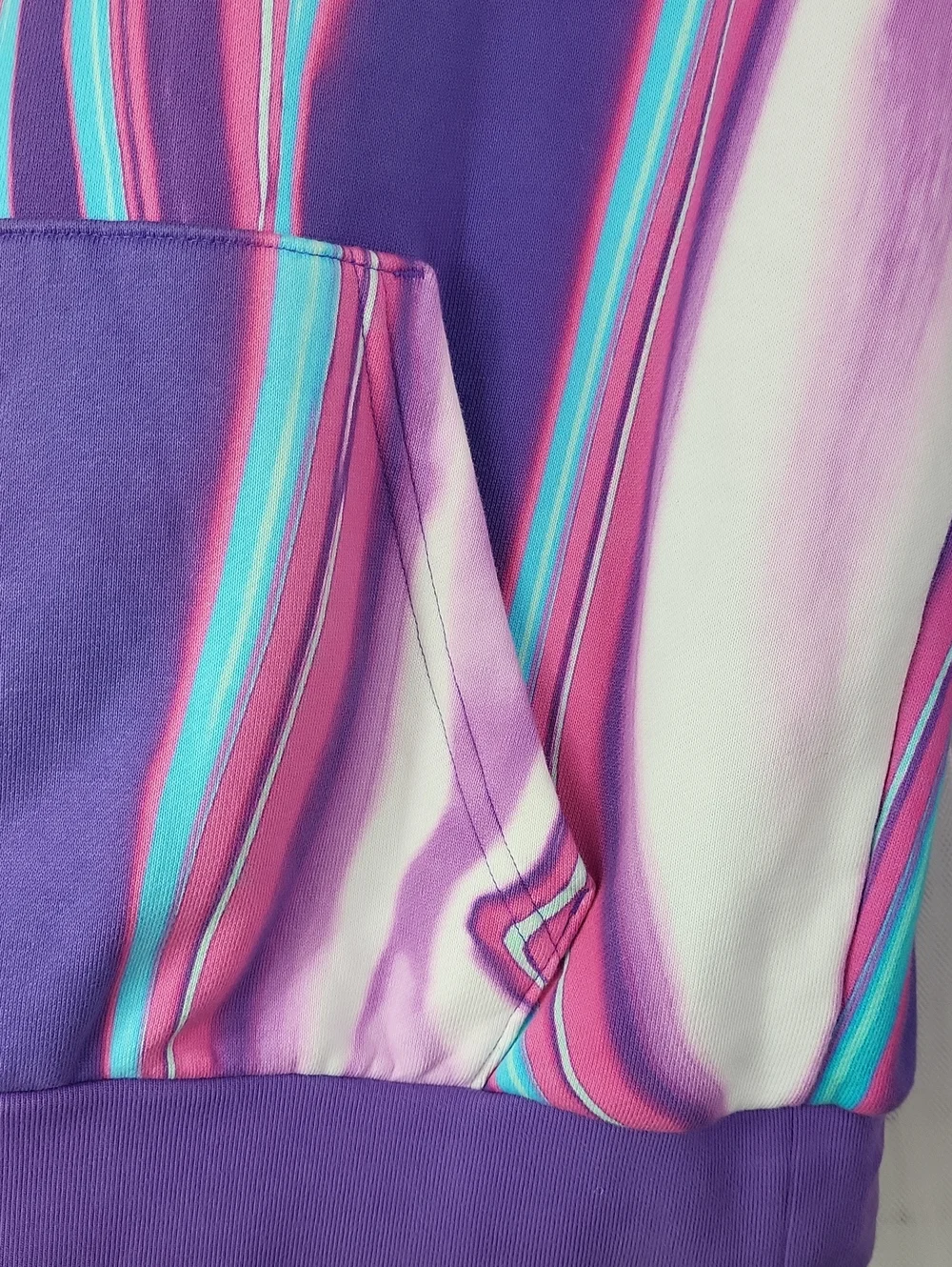 adidas Hyperreal Allover Print Hoodie Purple Men's Sweatshirt. Size S